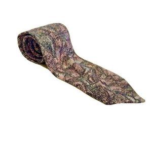 Fratelli Neck Tie Mens Gray Multicolor 100% Silk Hand made in Italy